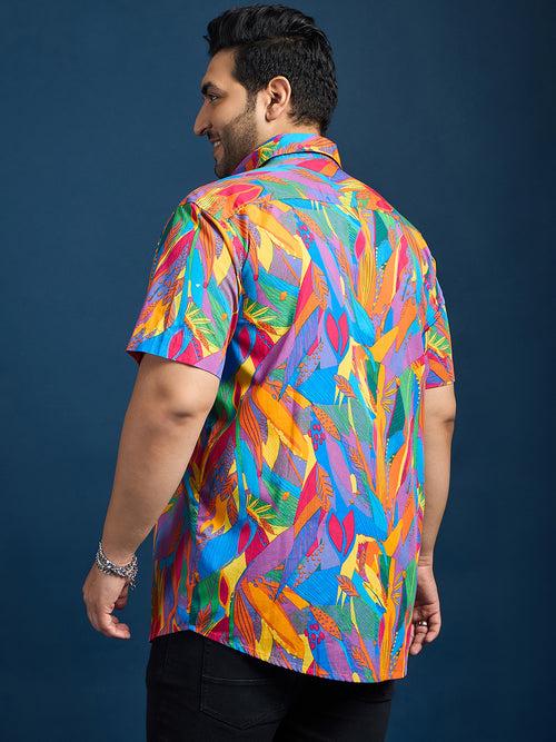 Men Plus Size Dios Self-Design Printed Multi Color Shirt