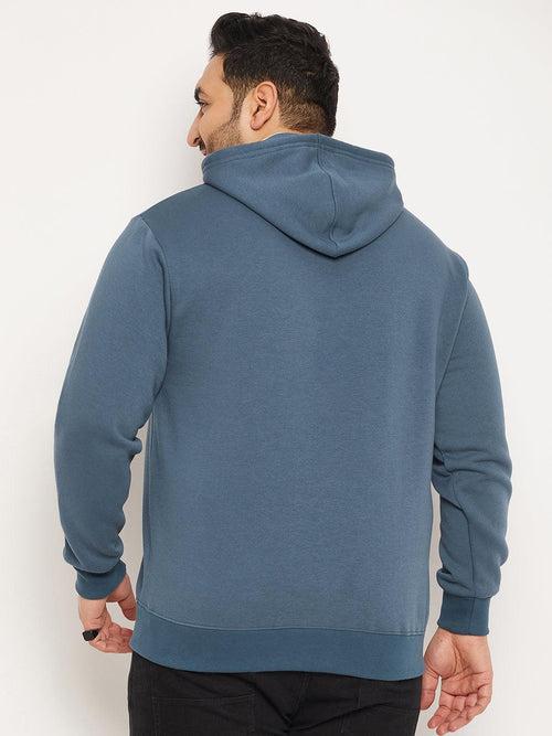 Men Plus Size Drape Solid Sweatshirt