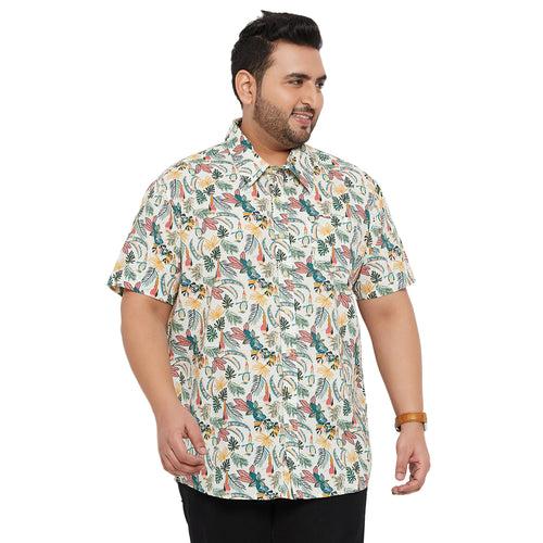 Men Plus Size Fazo Printed Shirt