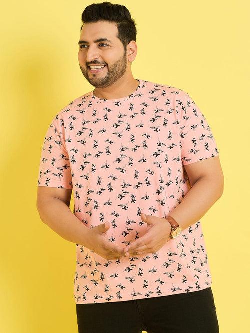 Men Plus Size Fresno Printed Round Neck Tshirt