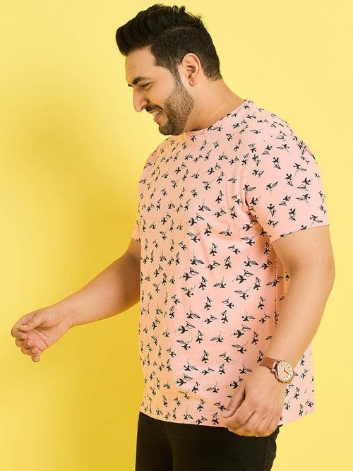 Men Plus Size Fresno Printed Round Neck Tshirt