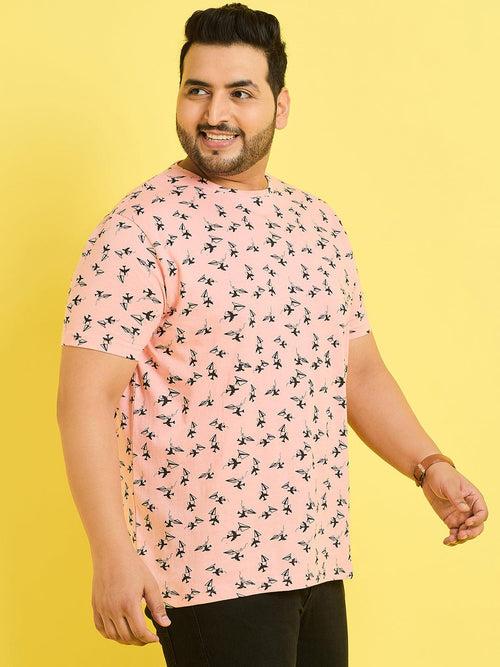 Men Plus Size Fresno Printed Round Neck Tshirt