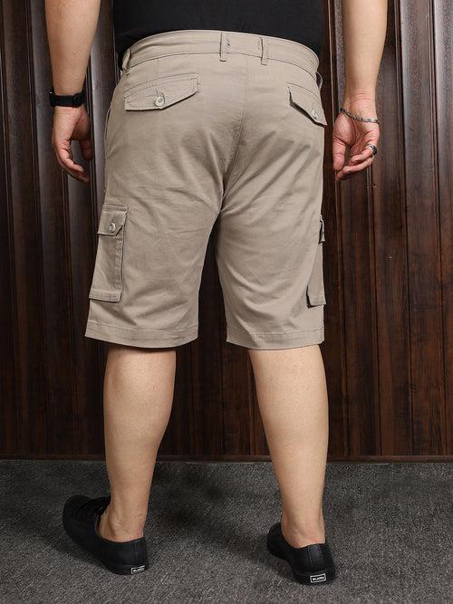 Men Plus Size Fuyang Solid Shorts