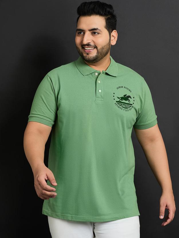 Men Plus Size Gizmo Printed Polo Tshirt