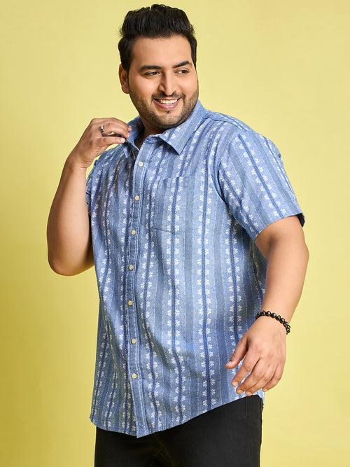 Men Plus Size Glaubin Jacquard  Shirt