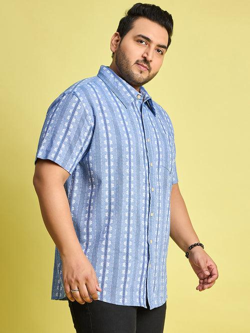 Men Plus Size Glaubin Jacquard  Shirt