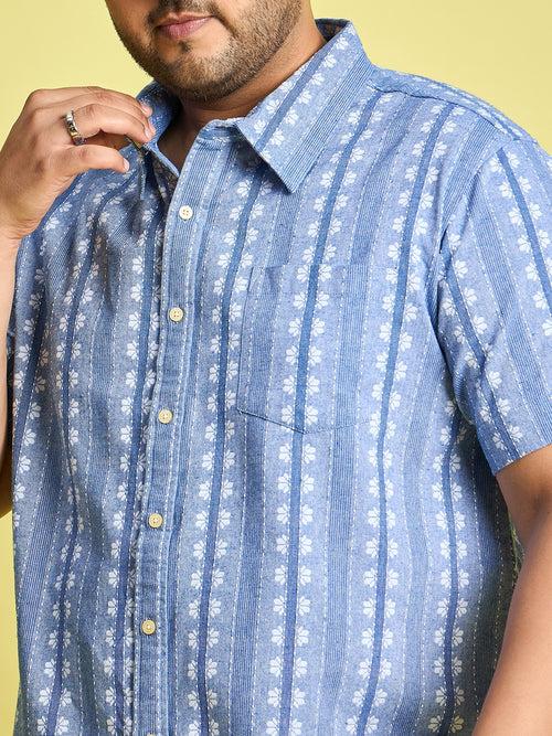 Men Plus Size Glaubin Jacquard  Shirt