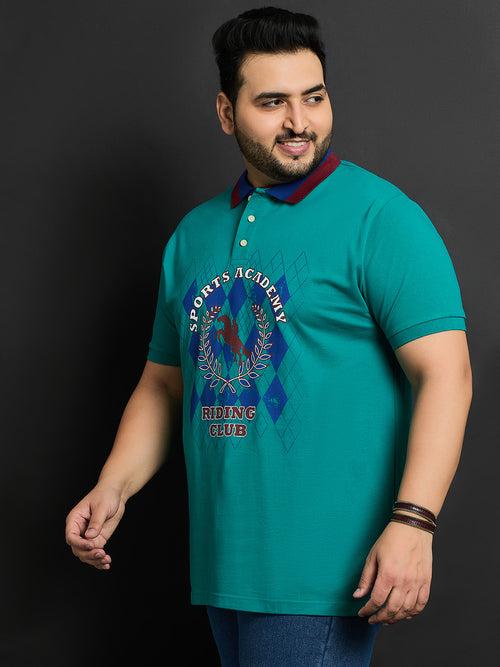 Men Plus Size Guilin Printed Polo Tshirt