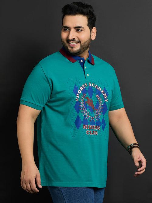 Men Plus Size Guilin Printed Polo Tshirt