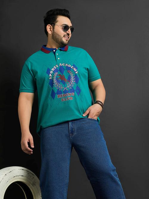 Men Plus Size Guilin Printed Polo Tshirt