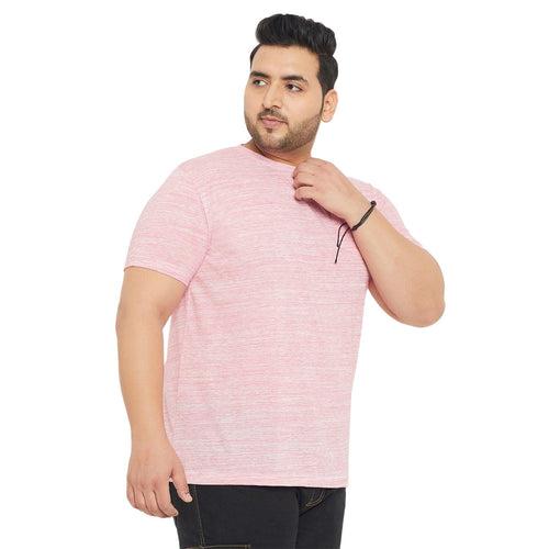 Men Plus Size Hardco Solid Round Neck Tshirt