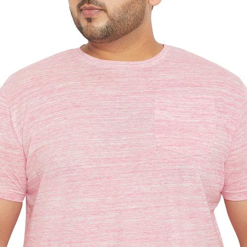 Men Plus Size Hardco Solid Round Neck Tshirt