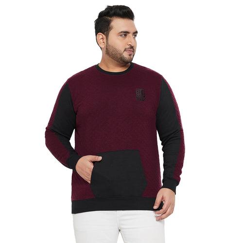 Men Plus Size Harvest Colorblock Sweatshirt