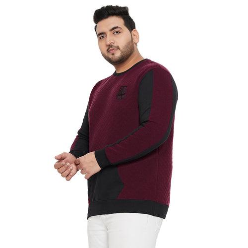 Men Plus Size Harvest Colorblock Sweatshirt