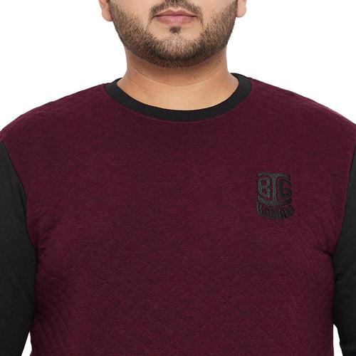 Men Plus Size Harvest Colorblock Sweatshirt