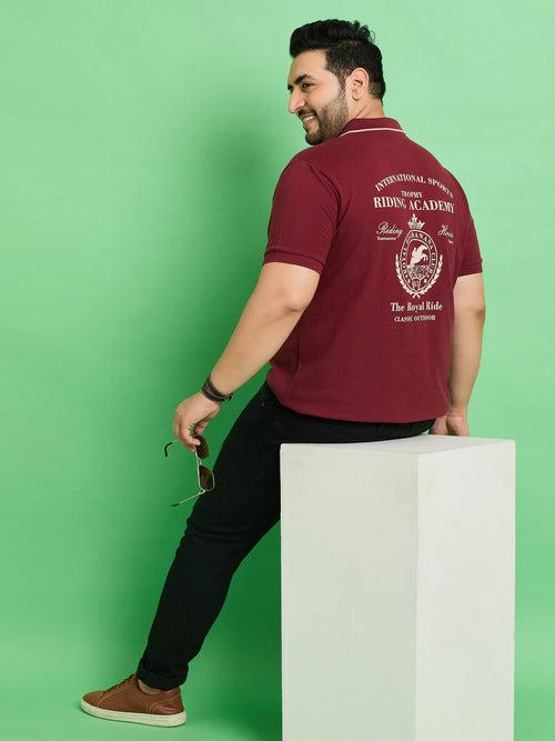 Men Plus Size Hefei Printed Polo Tshirt