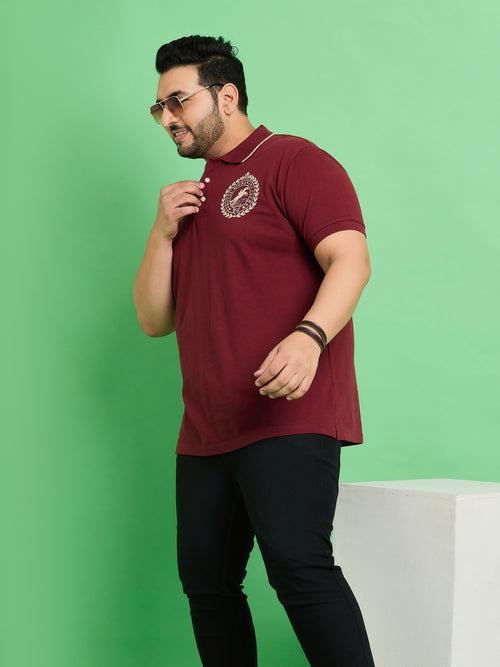 Men Plus Size Hefei Printed Polo Tshirt