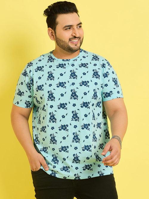 Men Plus Size Kansas Printed Round Neck Tshirt