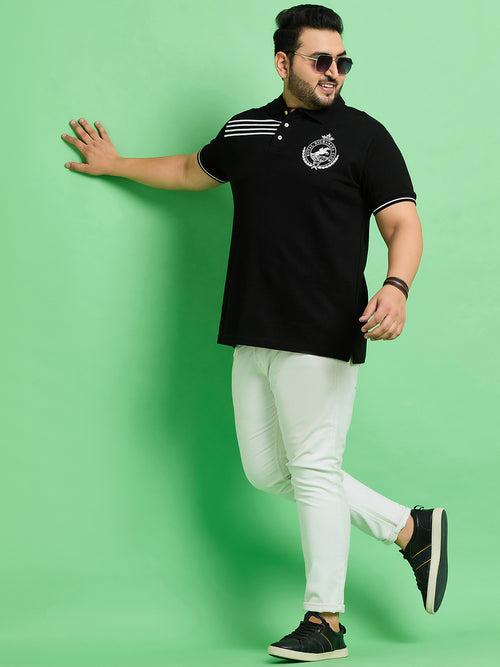 Men Plus Size Linyi Printed Polo Tshirt