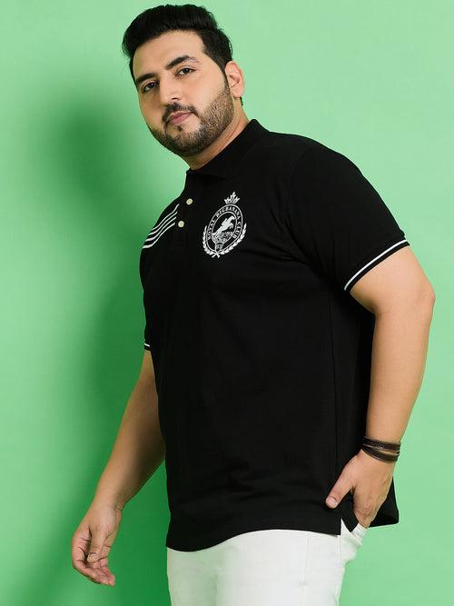 Men Plus Size Linyi Printed Polo Tshirt