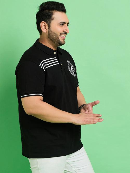 Men Plus Size Linyi Printed Polo Tshirt