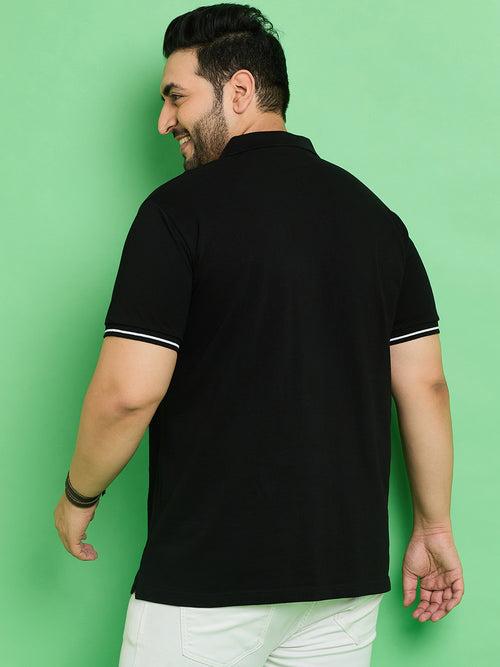 Men Plus Size Linyi Printed Polo Tshirt