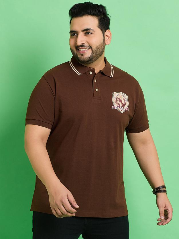 Men Plus Size Moye Printed Polo Tshirt