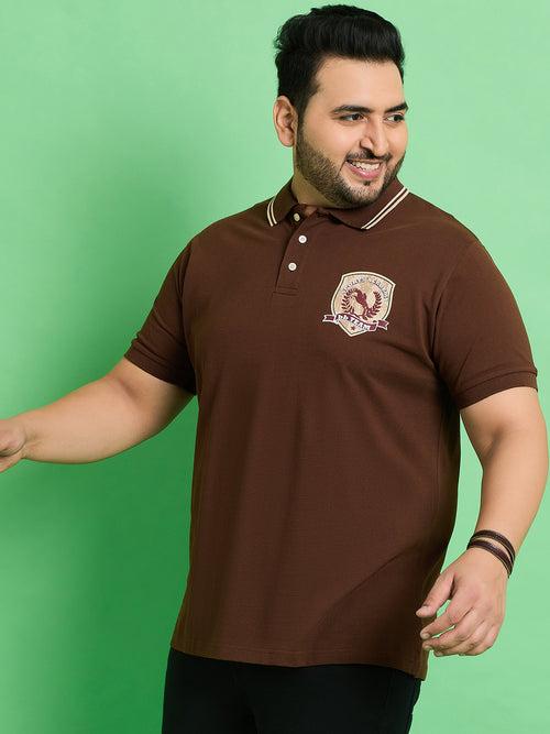 Men Plus Size Moye Printed Polo Tshirt