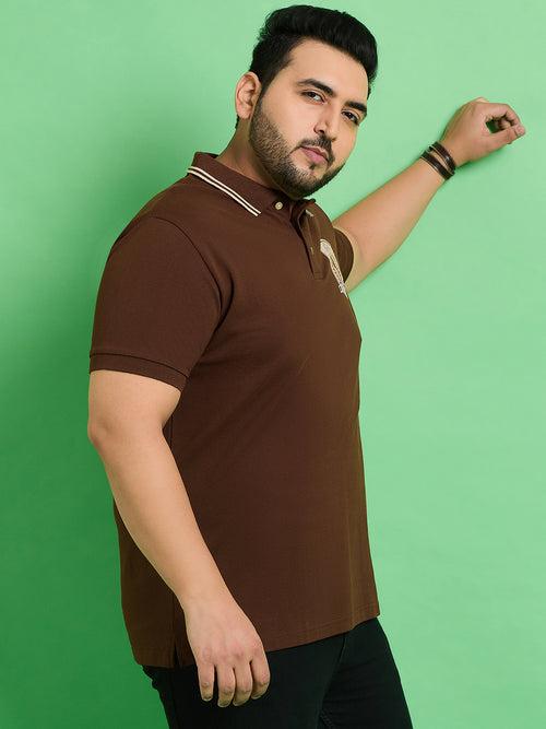 Men Plus Size Moye Printed Polo Tshirt