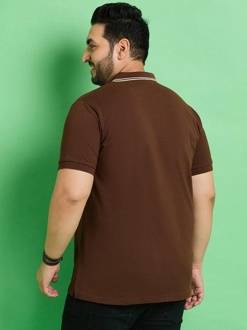 Men Plus Size Moye Printed Polo Tshirt