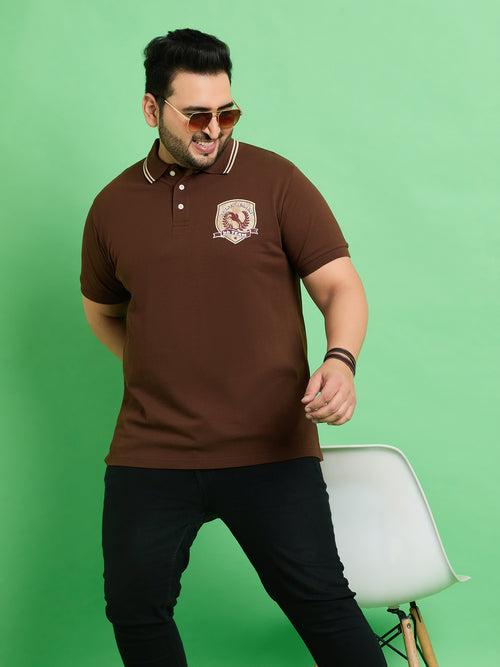 Men Plus Size Moye Printed Polo Tshirt