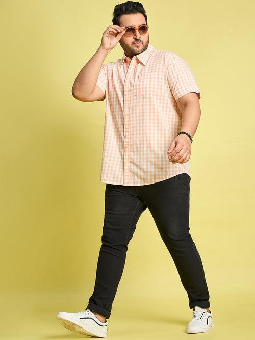 Men Plus Size Multitude Checked Multi color Shirt