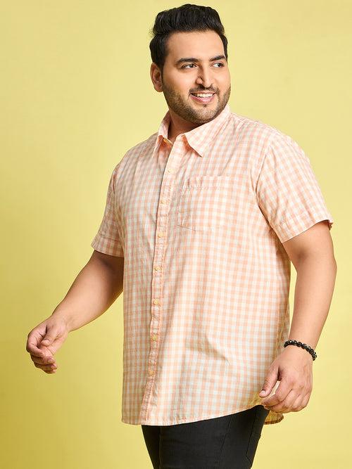 Men Plus Size Multitude Checked Multi color Shirt