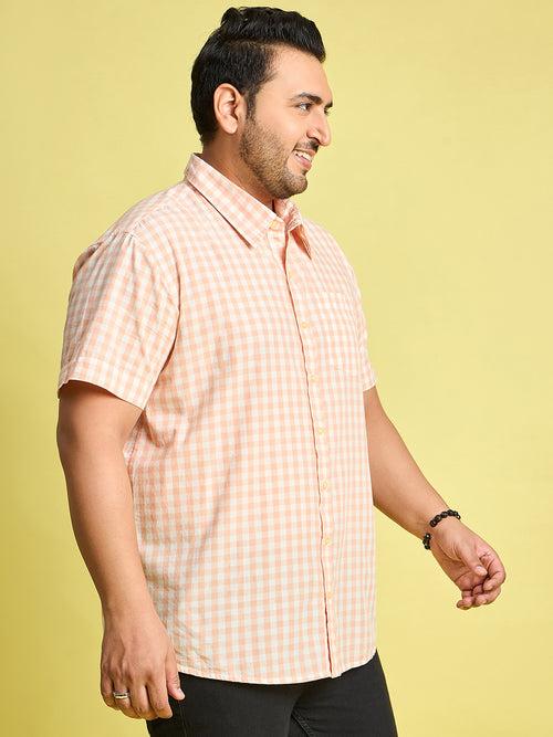 Men Plus Size Multitude Checked Multi color Shirt