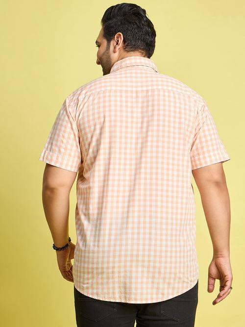 Men Plus Size Multitude Checked Multi color Shirt