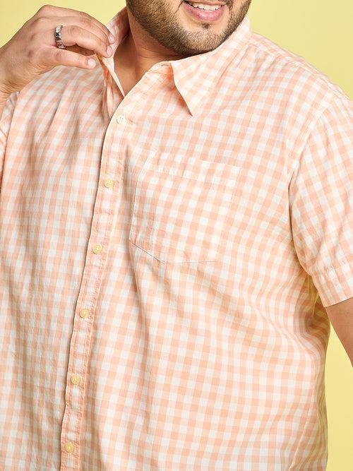 Men Plus Size Multitude Checked Multi color Shirt