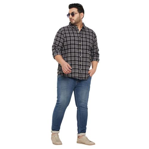 Men Plus Size Parley Check Shirt