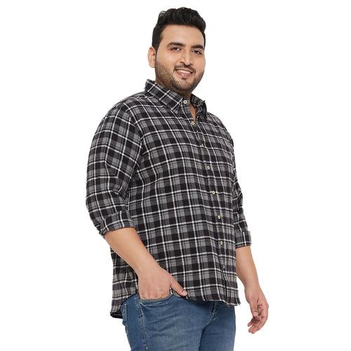 Men Plus Size Parley Check Shirt