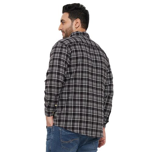 Men Plus Size Parley Check Shirt