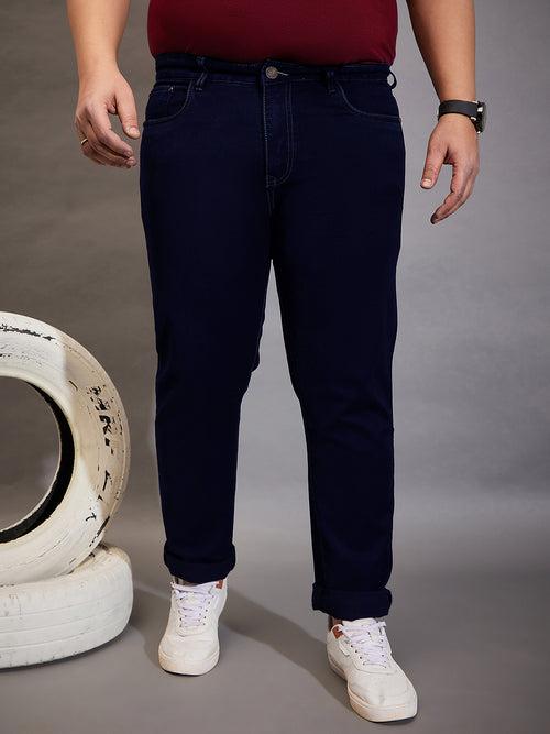Men Plus Size Reky Solid Jeans