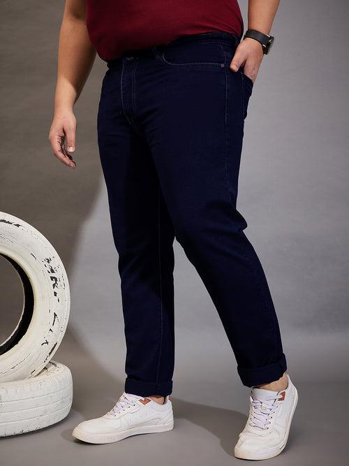 Men Plus Size Reky Solid Jeans