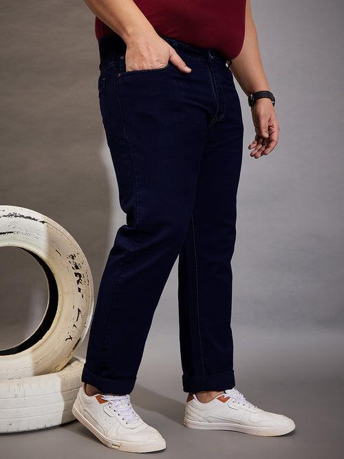 Men Plus Size Reky Solid Jeans