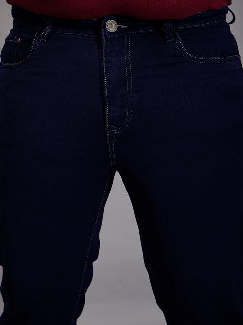 Men Plus Size Reky Solid Jeans