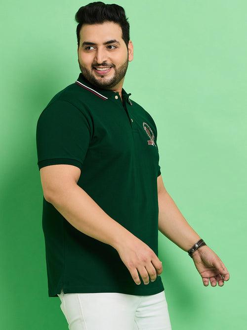 Men Plus Size Rewind Printed Polo Tshirt