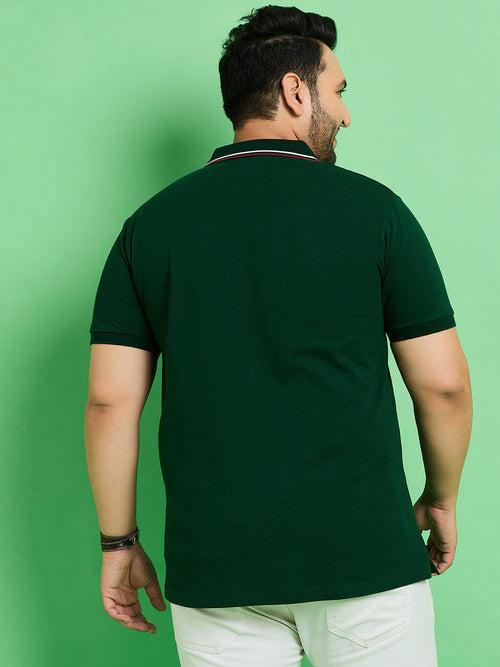 Men Plus Size Rewind Printed Polo Tshirt