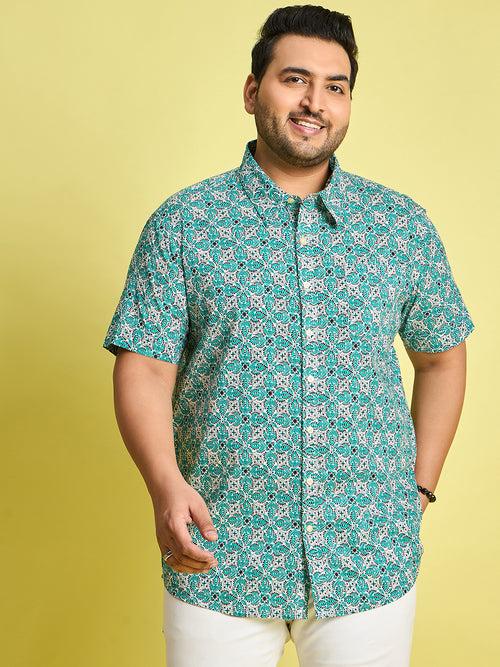 Men Plus Size Simon Floral Print Multi color shirt