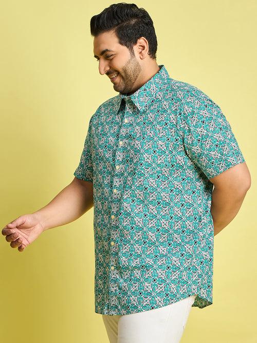 Men Plus Size Simon Floral Print Multi color shirt