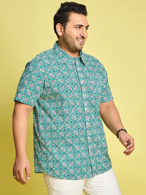 Men Plus Size Simon Floral Print Multi color shirt