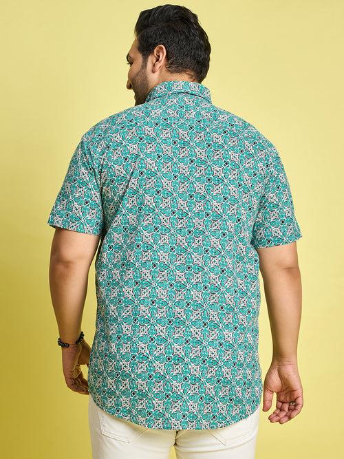 Men Plus Size Simon Floral Print Multi color shirt