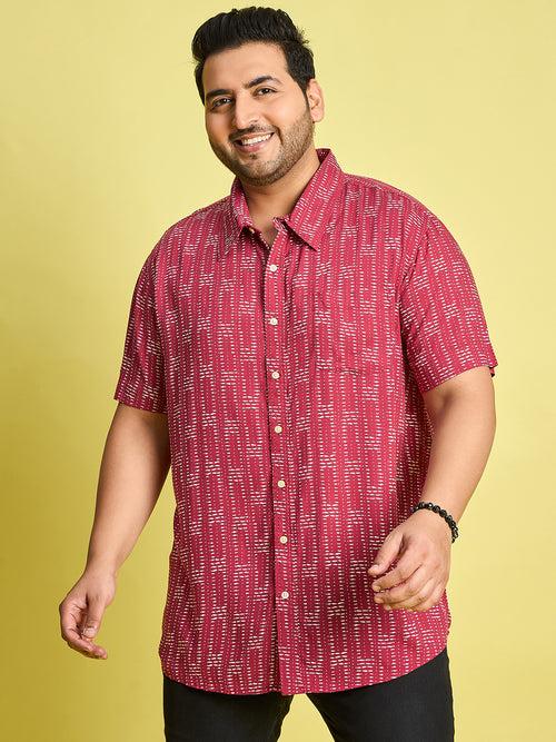 Men Plus Size Xylo Printed Shirt